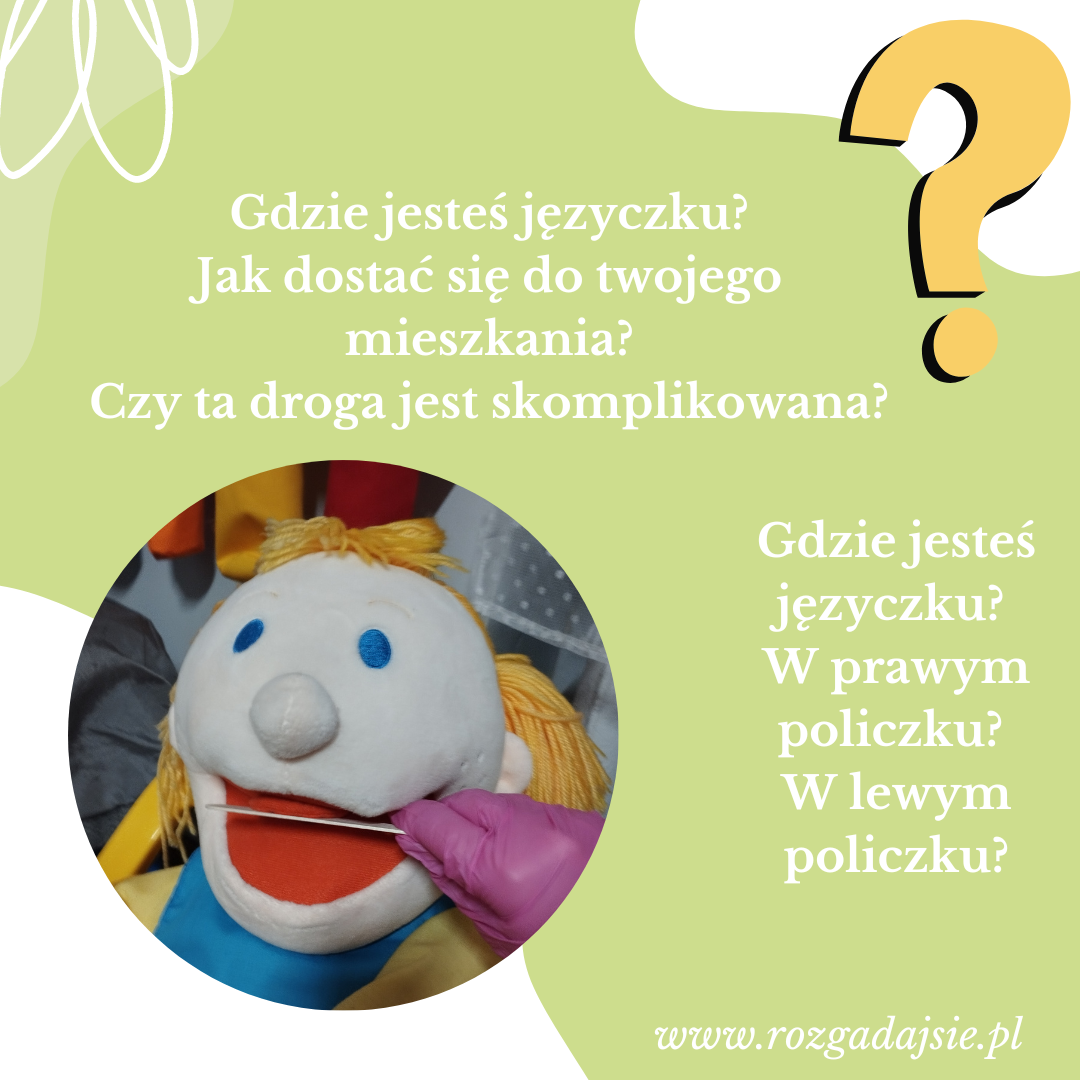 Prawidłowa pozycja spoczynkowa języka – plansza 1